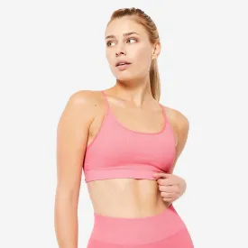 Women's Light Support Seamless Ribbed Sports Bra