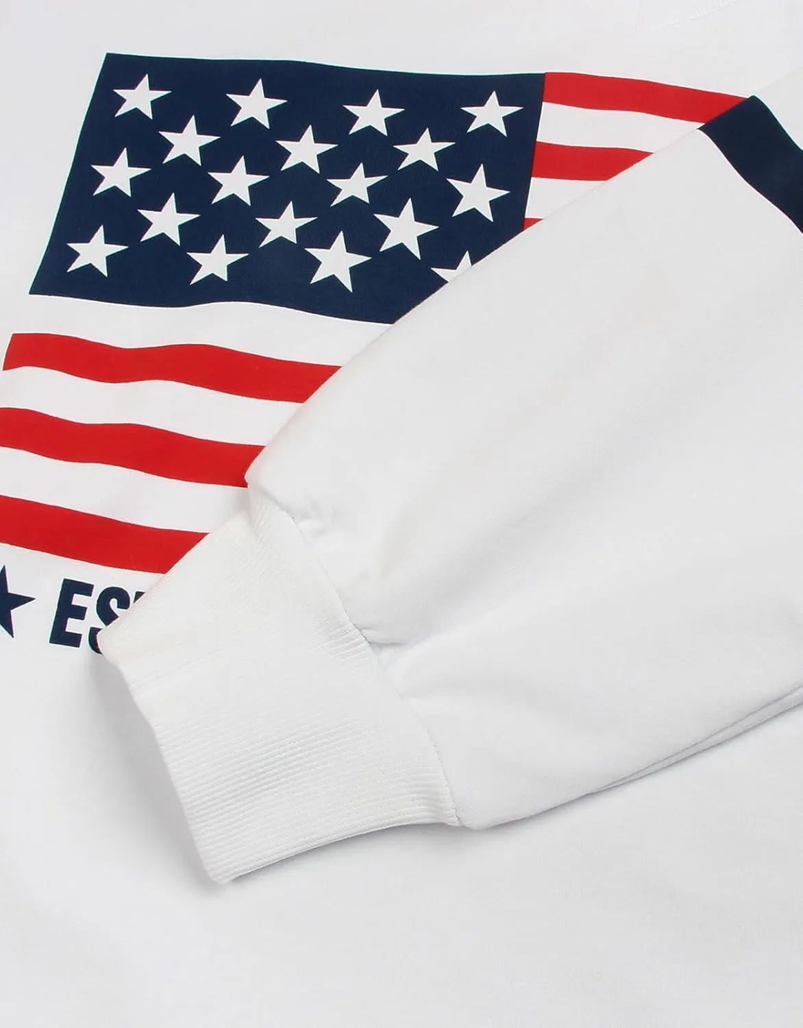 Women's Long Sleeve V Neck Colorblock Sweatshirts Loose Casual Patriotic flag Pullover Shirt