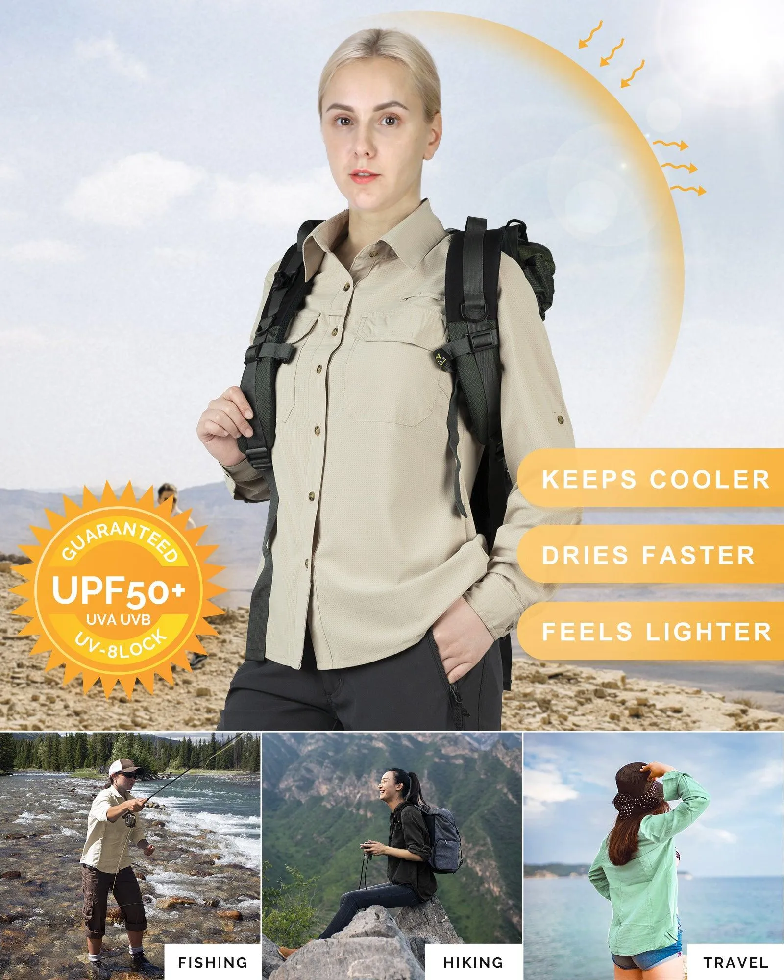 Women's Sun Protection Cooling Long Sleeve Shirt
