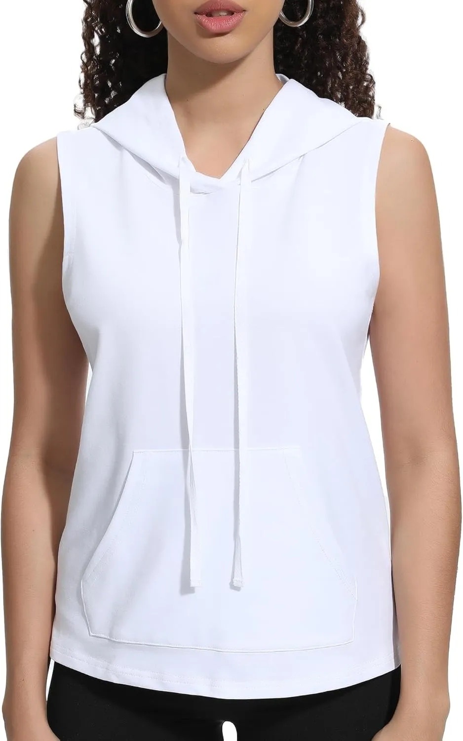 Xeoxarel Women's Sleeveless Tank Top Hoodies Vest with Pockets (S-XL)