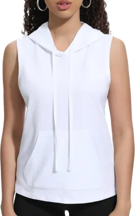 Xeoxarel Women's Sleeveless Tank Top Hoodies Vest with Pockets (S-XL)